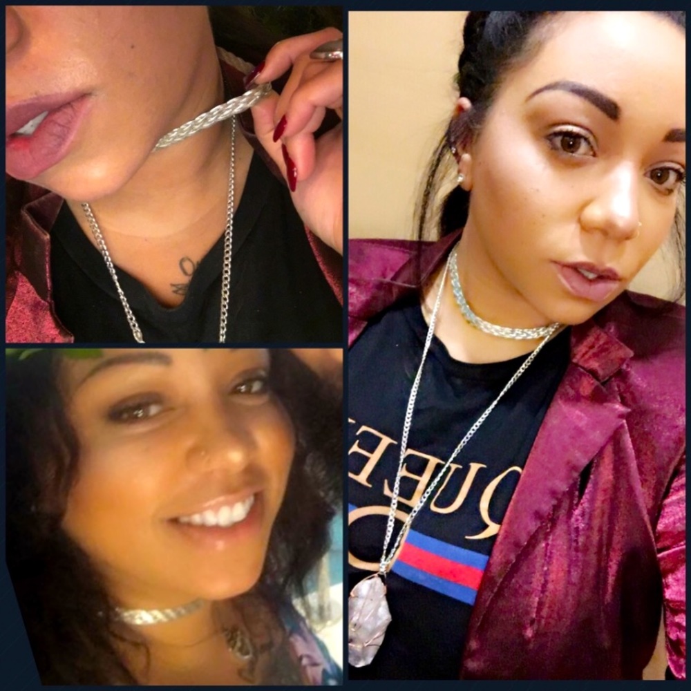 Sterling silver choker necklace